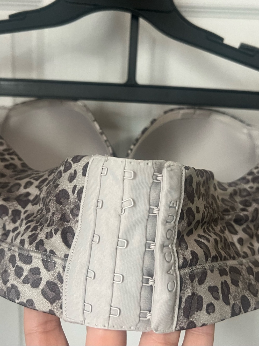 Cacique Gray Leopard Print Strapless Balconette Bandeau - Picture 3 of 4